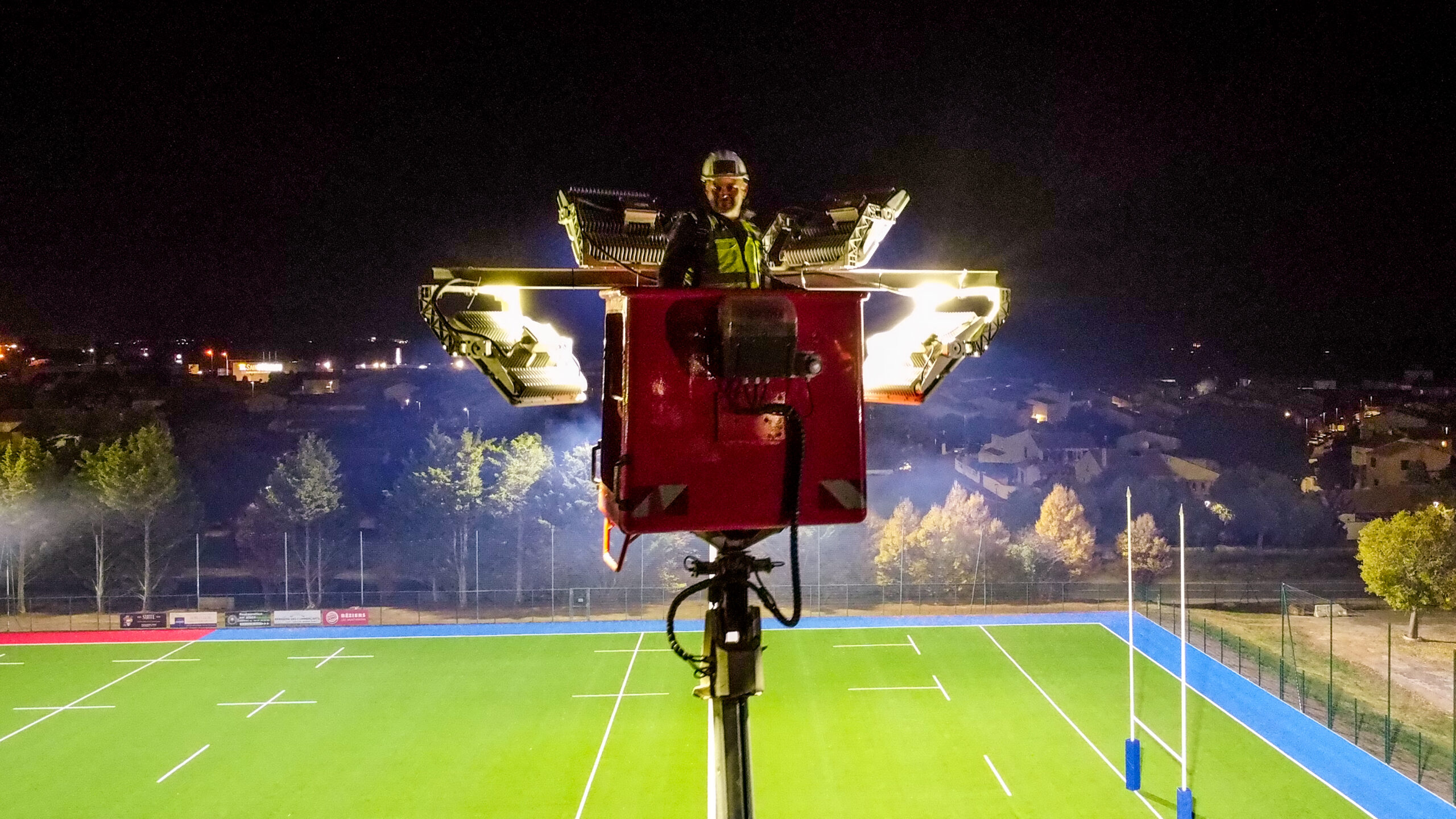 Éclairage de stade à Vias